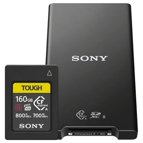 Sony 160GB CFexpress Type A TOUGH Memory Card with Sony MRW-G2 Me